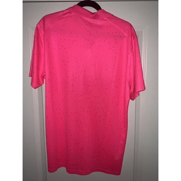 Nike Dri-Fit Victory Micro Print Golf Polo Shirt‎ Mens Size Pink CU9841-639 Med - Picture 6 of 9